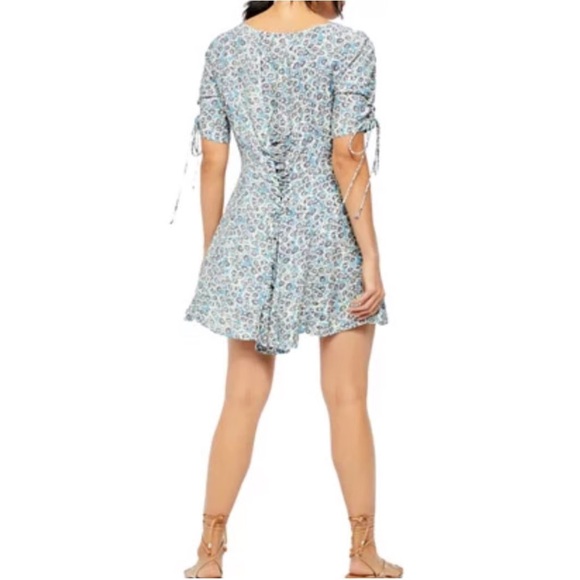 Free People Blue Floral Mini Dress - Picture 3 of 10